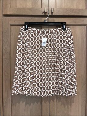 NEW J Crew Print Pleated Mini Skirt